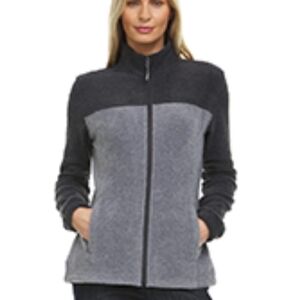 Swiss Alps Womens Lightweight Full-Zip Polar Soft Fleece Jacket Long-Sleeve XL